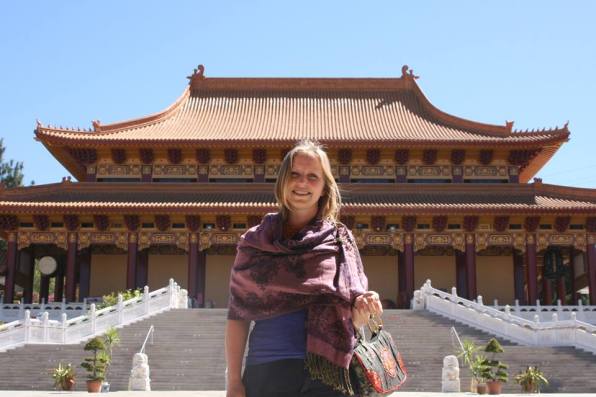 Sonja in Taiwanese temple California